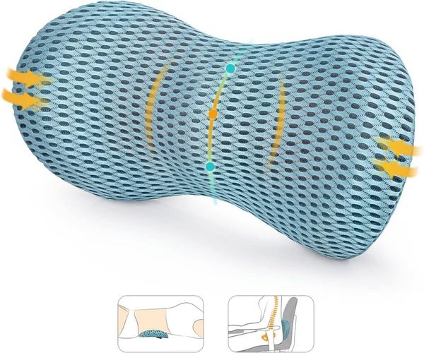 Minicloss Rückenkissen Lendenstützkissen Memory Foam Rückenlehnenstützkissen, 1-tlg, für Bürostuhl und Autositz