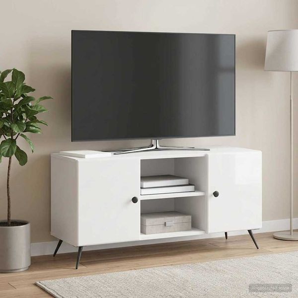 vidaXL TV-Schränk Hochglanz Weiß 102 x 34,5 x 50 cm Holzwerkstoff 895619
