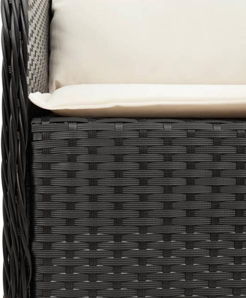 vidaXL Gartenstühle mit Kissen 2 Stk. Schwarz Poly Rattan 365144 Bild 3