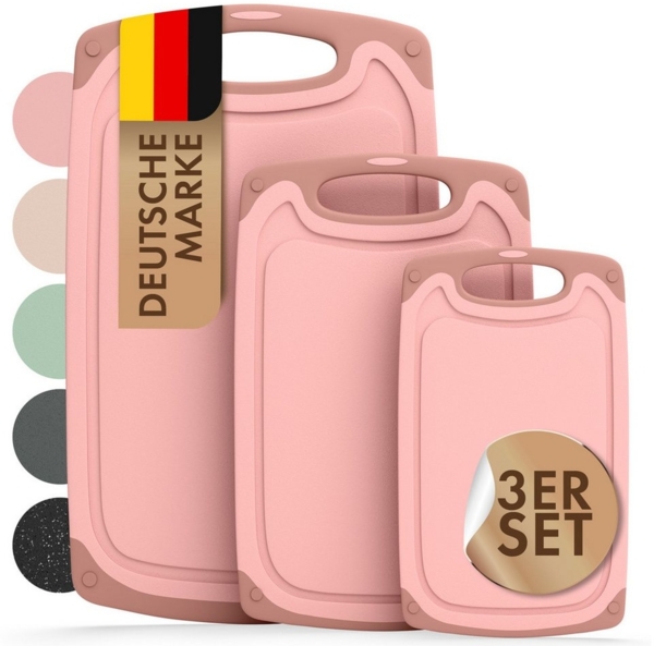 Blumtal Schneidebrett Frühstücksbrettchen Kunststoff, 2er-/3er-Set, verschiedene Größen, (3-St), Brettchen spülmaschinenfest Kunststoff BPA-frei
