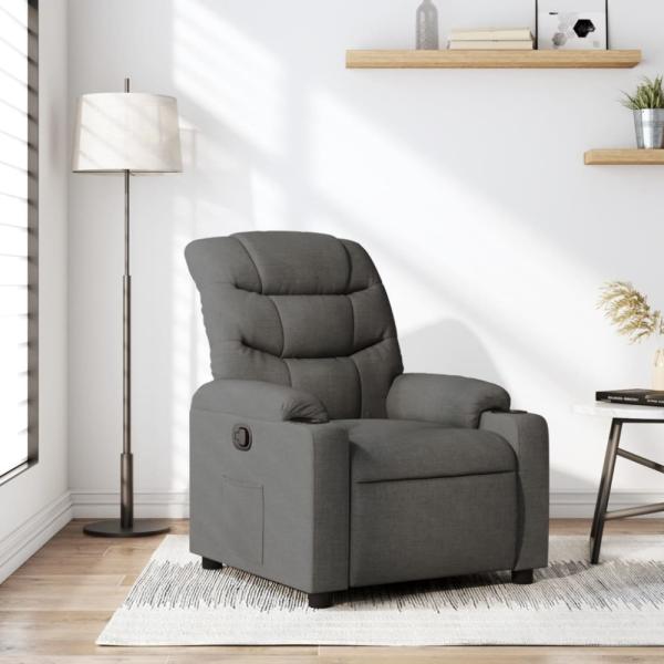 vidaXL Relaxsessel Dunkelgrau Stoff 374148