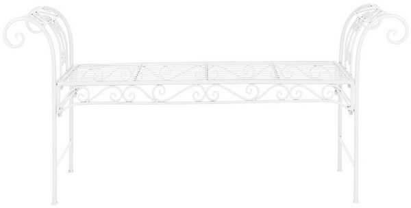 Gartenbank Cossila 70x147x46 cm Weiß en. casa Bild 2
