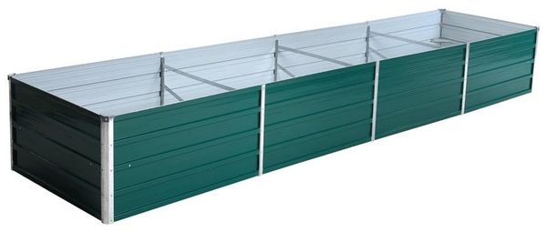 Metall Blumenbeet Hochbeet 320x80x45 cm Grün Pflanzbeet Gemüsebeet Pflanzkasten
