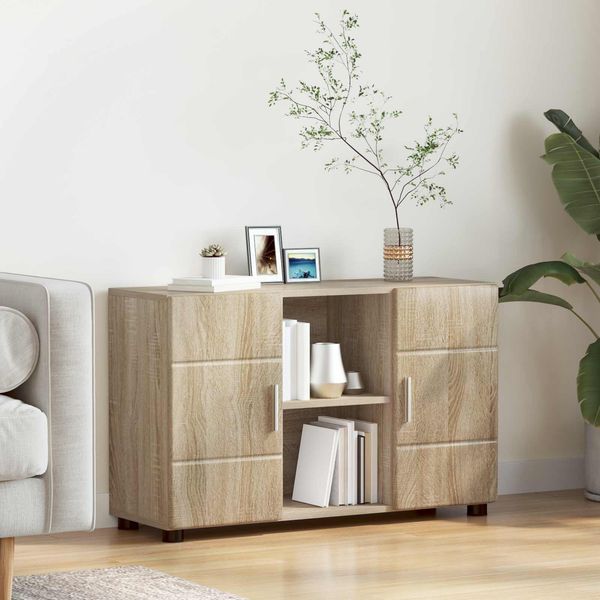 vidaXL Sideboard mit Regal FLORIN Sonoma-Eiche 88,5 x 30,5 x 55,5 cm 880293