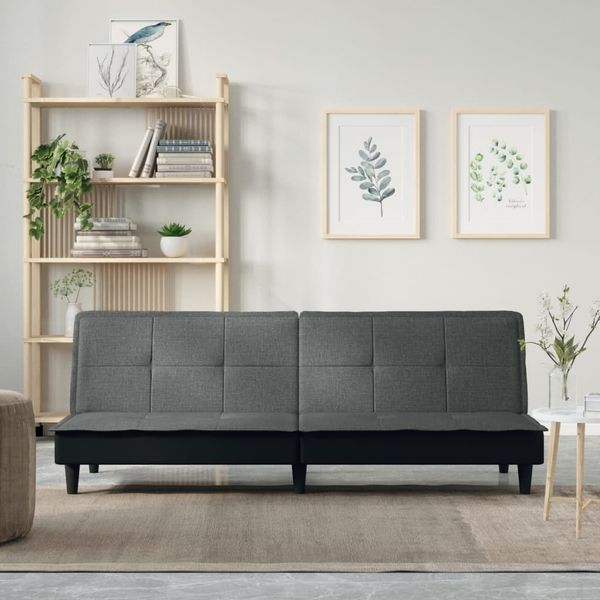 vidaXL Schlafsofa Dunkelgrau Stoff 351914