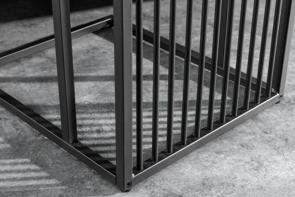 Moderner Beistelltisch STRIVE 65cm Marmor-Look Industrielles Design schwarz Metall Bild 6