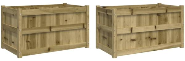 vidaXL Pflanzkübel 2 Stk. Kiefernholz Imprägniert 837468