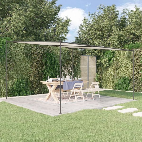 vidaXL Pavillon Weiß 4x4 m 180 g/m² Stoff und Stahl 362464