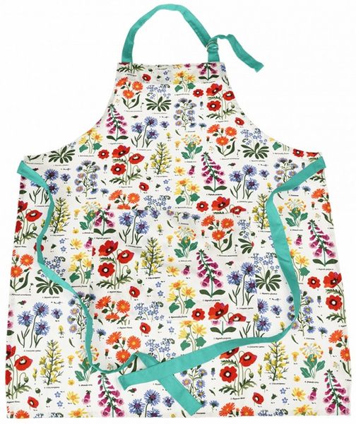 Rex London Kochschürze Wild Flowers, (Baumwolle, 1-tlg, Wildblumen), ca. 78 x 65 cm, Vordertasche ca. 30 × 22 cm