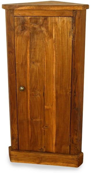 livasia Eckschrank Eckschrank mit 3 Fächern aus Java, Teakholz, 49 x 30 x 100 cm