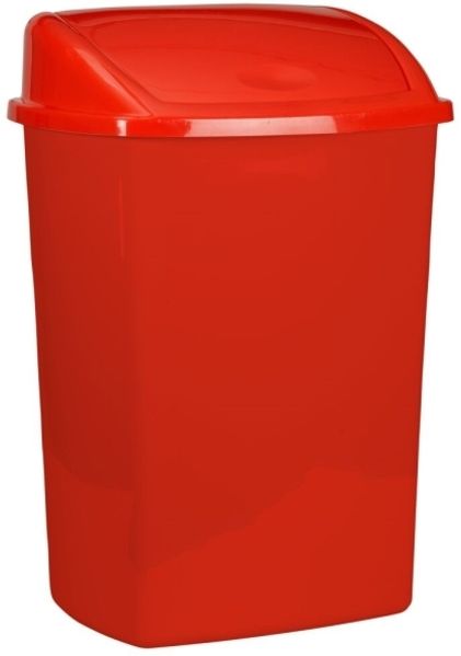 Abfalleimer V-Part rot Kunststoff 50 l mit Klappdeckel