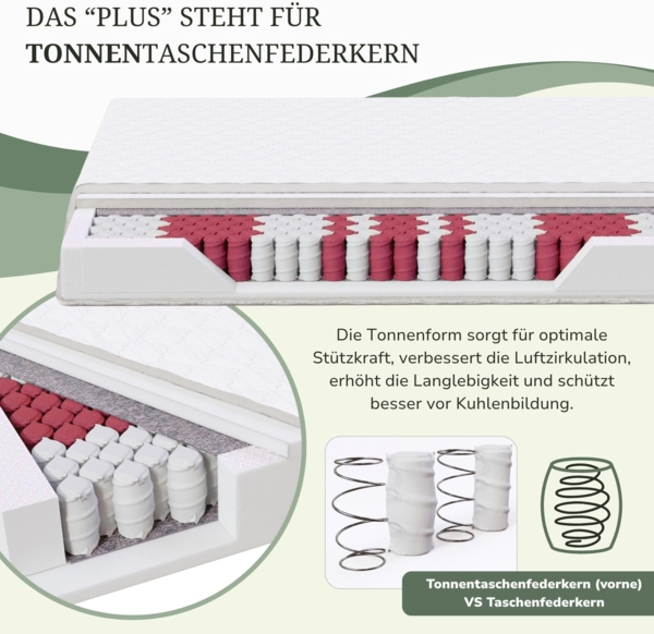 MSS 7 Zonen TTFK-Matratze MedicPlus 180x190x21 cm H5-XL Bild 3
