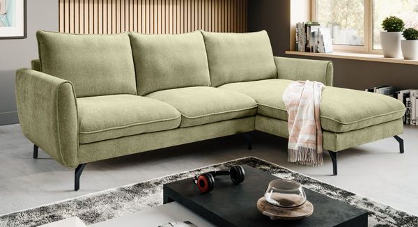 Sofa Palma in grün L-Form 259 x 167 cm