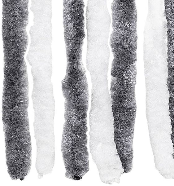 vidaXL Insektenschutz-Vorhang Grau und Weiß 118x220 cm Chenille 315125 Bild 5