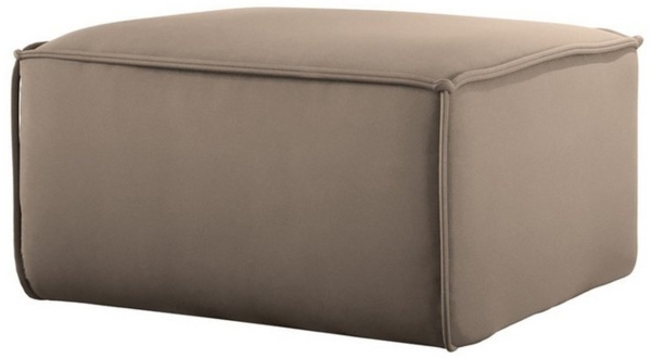 Polsterhocker Designerhocker CELES PREMIUM 65x65 cm Stoff Opera Velvet Sand