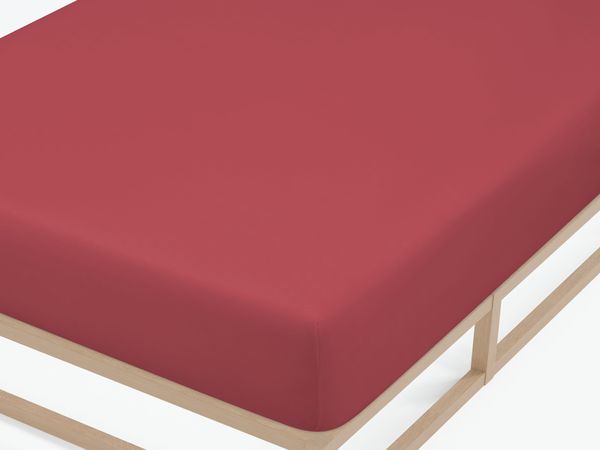 biberna Feinjersey-Spannbetttuch 0077144, rost, 1x 90x190 cm - 100x200 cm