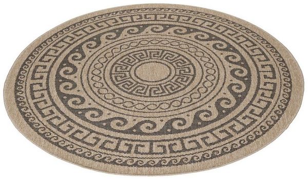 Ayyildiz Teppiche Outdoorteppich COMILLA 0887, rund, Höhe: 5 mm, Pflegeleicht / Strapazierfähig / In- und Outdoor geeignet