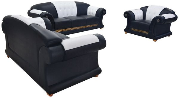 JVmoebel Sofa 3+2+1 Garnitur Leder Sofa Polster Couchen Sofas Luxus Sofort, 3 Teile, Made in Europa
