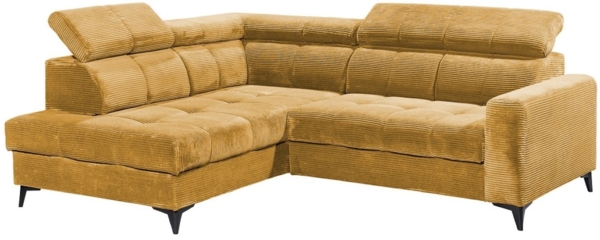 Ecksofa Bavaro elektronischer Sitztiefenverstellung und Breitcord-Bezug Ed Exciting Design Bild 2