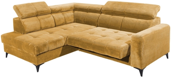 Ecksofa Bavaro elektronischer Sitztiefenverstellung und Breitcord-Bezug Ed Exciting Design Bild 3