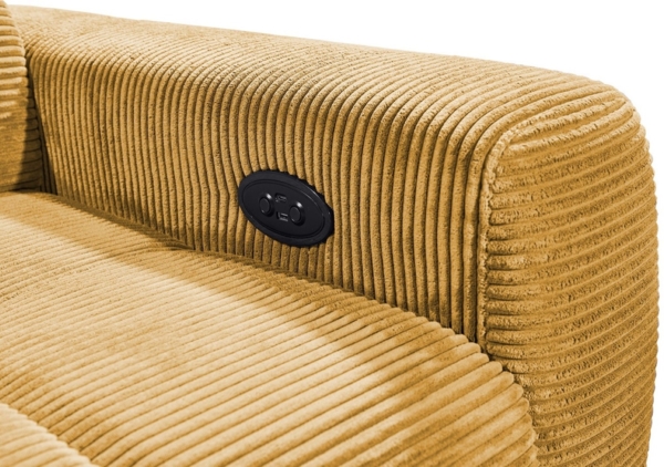 Ecksofa Bavaro elektronischer Sitztiefenverstellung und Breitcord-Bezug Ed Exciting Design Bild 4