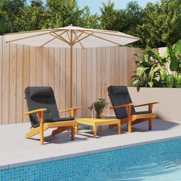 vidaXL Adirondack-Auflagen 2 Stk. Schwarz Oxford-Gewebe 361837