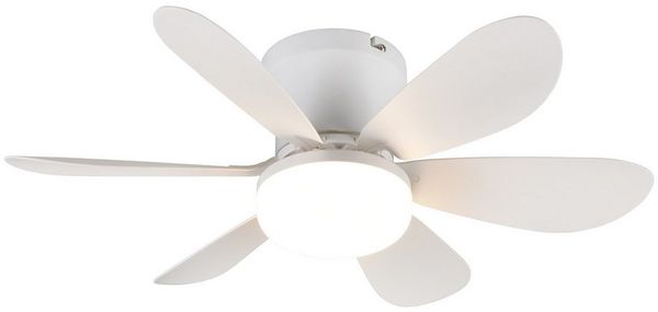 lightling LED Deckenleuchte Lunar, Helligkeit und Lichtfarbe stufenlos einstellbar, LED fest integriert, kaltweiße bis warmweiße Lichtfarbe, Ventilator mit 3 Geschwindigkeitsstufen, Fernbedienung, Timerfunktion