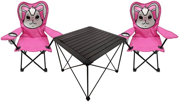 3tlg Kinder Campingmöbel Set Outdoor Campingstuhl Anglerstuhl Tisch