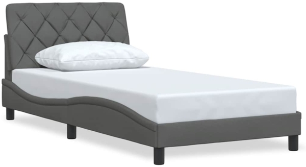 vidaXL Bettgestell ohne Matratze Dunkelgrau 100x200 cm Stoff 3310581