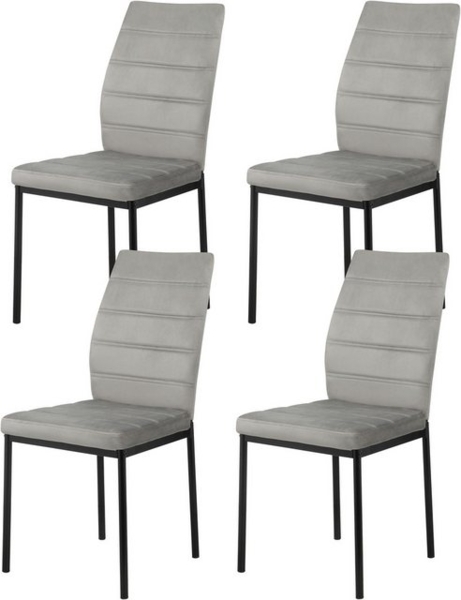 INOSIGN Esszimmerstuhl Cresswelle, TOPSELLER!, OTTOs Choice (Set, 4 St), Polsterstuhl mit weichem Samtveloursbezug, Metallgestell Bild 4