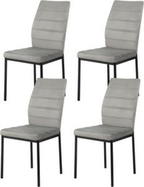 INOSIGN Esszimmerstuhl Cresswelle, TOPSELLER!, OTTOs Choice (Set, 4 St), Polsterstuhl mit weichem Samtveloursbezug, Metallgestell Bild 6