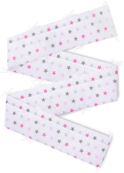 Amilian Bettnestchen Bettumrandung 420x30 cm für Babybett 140 x 70 cm geeignet (rundherum), (Nestchen, Kantenschutz), Bettausstattung