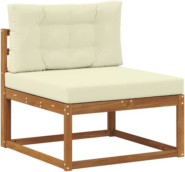 vidaXL Outdoor-Sofagarnitur mit Kissen 6 pcs Natur und Creme 3367833 Bild 3