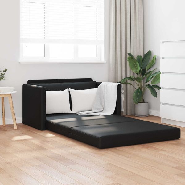 vidaXL Schlafsofa Schwarz 124 x 71 x 78 cm Kunstleder 4106713