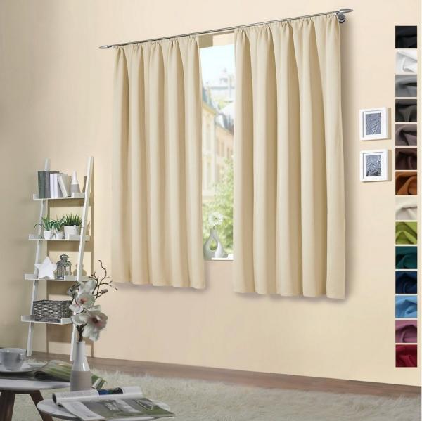 heimtexland Verdunkelungsvorhang Verdunklungsgardinen Thermo Vorhänge blickdicht (2 St), Kräuselband, verdunkelnd, Verdunklungsstoff, Sonnenschutz Verdunkelung Kälteisolierung Schalldämmung