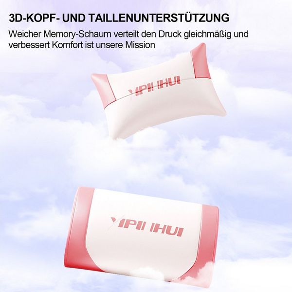 FOXSPORT Gaming-Stuhl inkl. Rücken- & Nackenkissen, ergonomischer Bürostuhl (Computer Stuhl mit Racing-Design, Drehstuhl mit 3D-Armstützen und verstellbarer Fußstütze, 150° verstellbare Rückenlehne, 1 St), 360° drehbar, 10 cm Höhenverstellung, belastba...