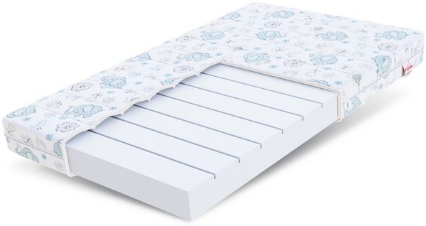 FDM Melody Kindermatratze 60x120 cm Kaltschaummatratze Höhe 10 cm Härtegrad H3 Öko-Tex Allergikergeeignet Bezug Waschbar Matratzenbezug Dumbo