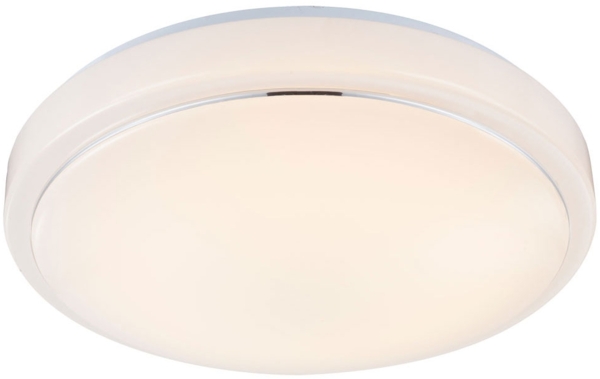 LED Deckenleuchte, dimmbar, Alu weiß, D 38 cm