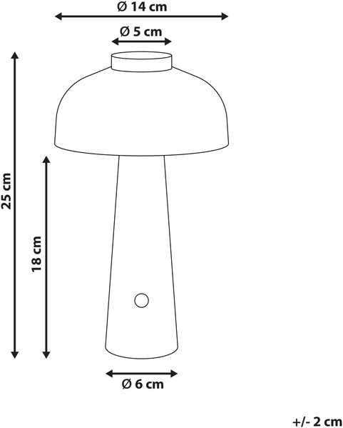 Kabellose LED Tischlampe AGUSAN mit Dimmer Metall Grau Bild 2