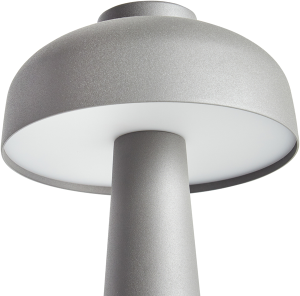 Kabellose LED Tischlampe AGUSAN mit Dimmer Metall Grau Bild 5
