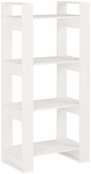 Bücherregal | Standregal Weiß 60x35x125 cm Massivholz