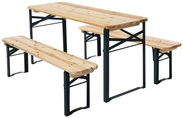 ML-DESIGN Garten-Kindersitzgruppe Kindersitzgarnitur klappbar Spielsitzgruppe Picknicktisch Outdoor, Garten Sitzgruppe für Kinder, Braun, Tannenholz, massiv, mit 4 Plätzen
