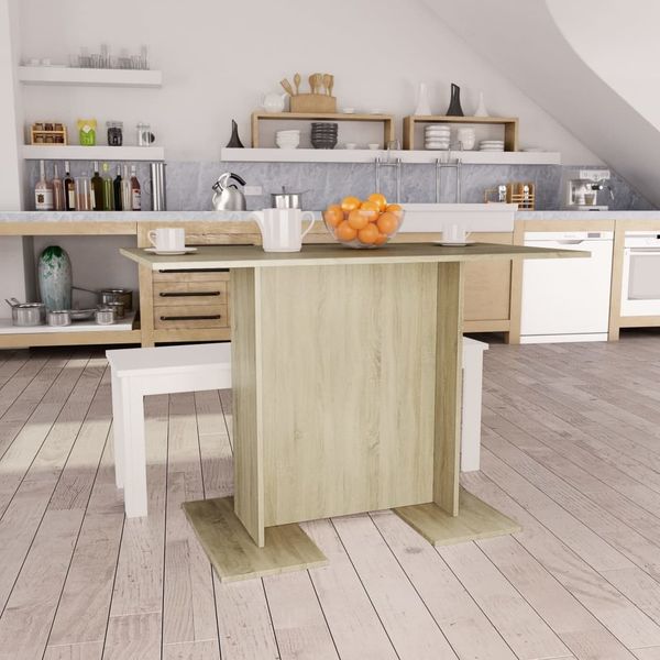 vidaXL Esstisch Sonoma-Eiche 110x60x75 cm Holzwerkstoff 800246