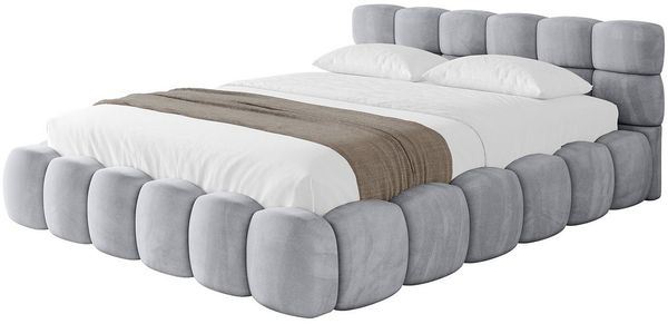 ALTDECOR Polsterbett LEYA-v1 (Polsterbett mit Bettkasten und Lattenrost, Boxbett mit Matratze), Doppelbett mit Stauraum, Bett mit Kopfteil