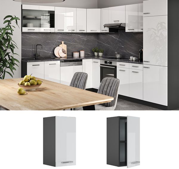 Hängeschrank R-Line Weiß Hochglanz 30 cm Vicco Bild 2