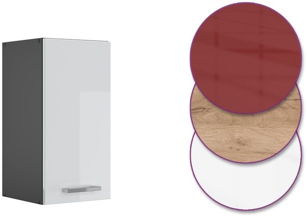 Hängeschrank R-Line Weiß Hochglanz 30 cm Vicco Bild 6