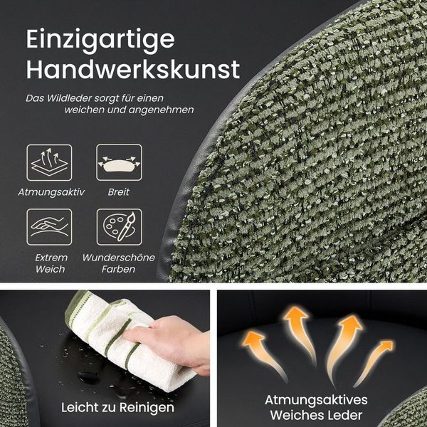 IWMH Bürostuhl Schreibtischstuhl mit Armlehnen, Höhenverstellbar Drehstuhl, Stuhl für Schminktisch, Homeoffice