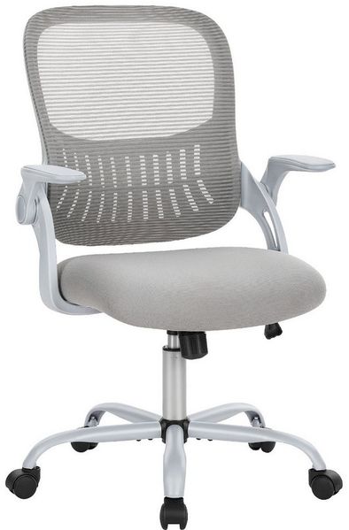 DUMOS Bürostuhl Ergonomisch Schreibtischstuhl Verstellbaren Drehstuhl Office Chair, Verstellbare Armlehnen