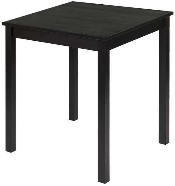 hagge home Skandinavisch Holz Esstisch Schreibtisch Küchentisch Computertisch PC Tisch Konsolentisch Homeoffice Esszimmertisch Wohnzimmertisch Arbeitszimmertisch 68x68 cm Höhe 75 cm, Schwarz