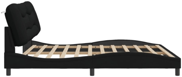 vidaXL Bettgestell ohne Matratze "Hvar" Schwarz 200x200 cm Stoff 3207795 Bild 7